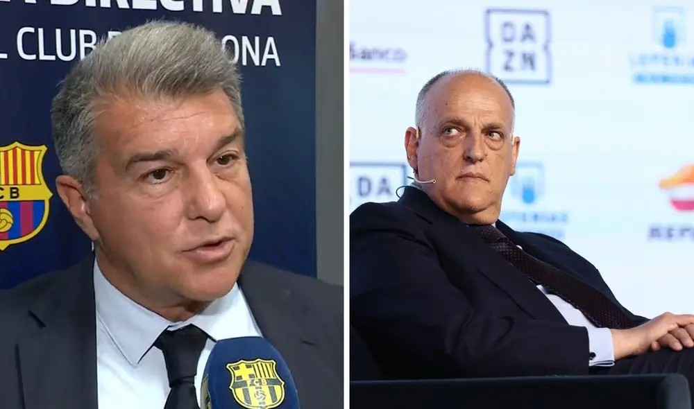Joan Laporta y Javier Tebas son importantes directivos del fútbol español. Foto: composición/ FC Barcelona/ LaLiga