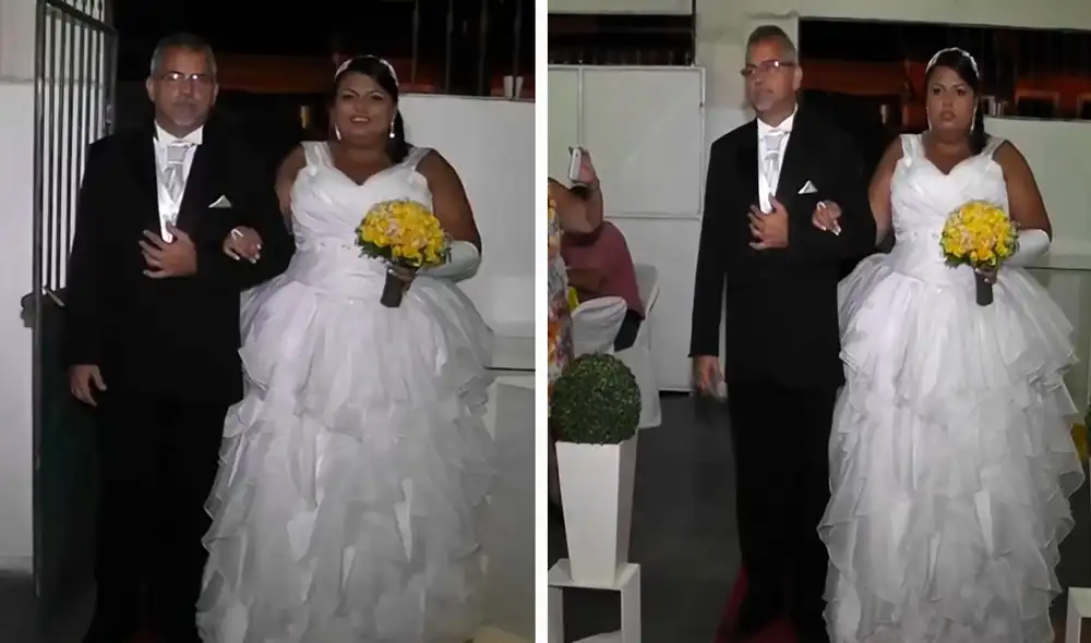 Lo que sería su día especial, se convirtió en todo lo contrario a consecuencia de un error que cometió un DJ durante la ceremonia de su boda. Foto: captura de Facebook