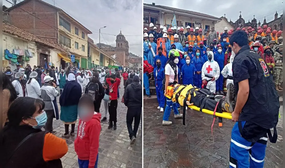 Población se prepara ante un posible fuerte sismo. Foto: Alexander Flores/URPI Población se prepara ante un posible fuerte sismo. Foto: Alexander Flores/URPI