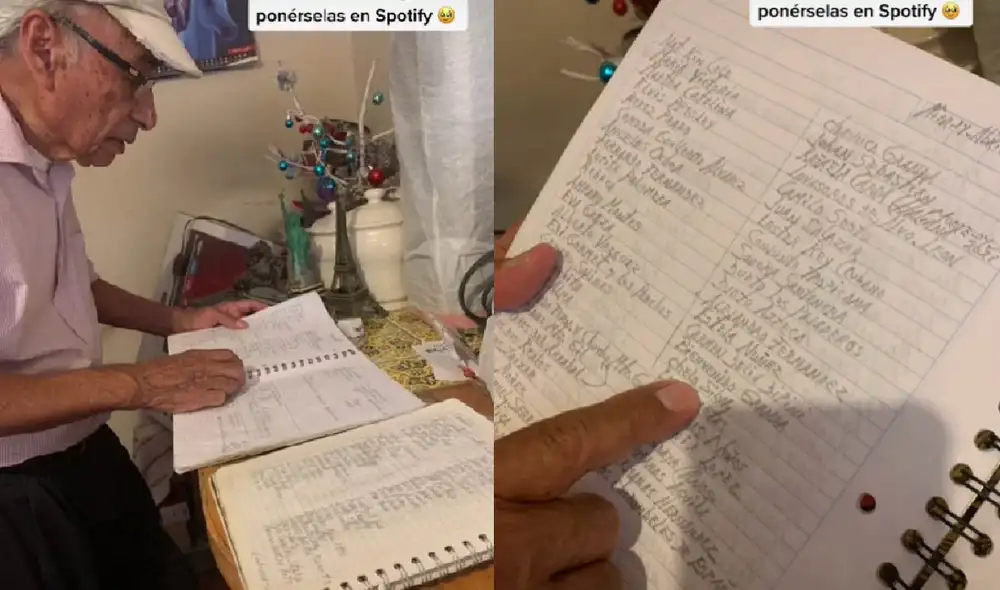 El abuelito sorprendió con varios nombres de artistas y géneros musicales que eran de su gusto. Foto: captura de TikTok El abuelito sorprendió con varios nombres de artistas y géneros musicales que eran de su gusto. Foto: captura de TikTok