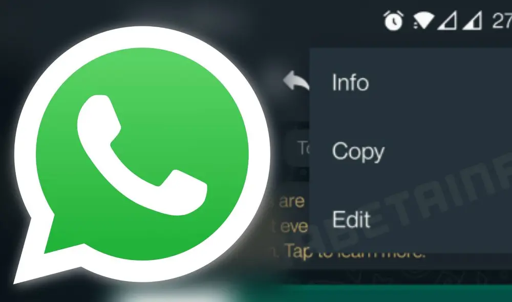 ¡Paren todo! Al igual como ocurrió en Twitter, ahora WhatsApp también permitirá la edición de mensajes, según se ha revelado en la última beta dada a conocer. Foto: Composición LR ¡Paren todo! Al igual como ocurrió en Twitter, ahora WhatsApp también permitirá la edición de mensajes, según se ha revelado en la última beta dada a conocer. Foto: Composición LR