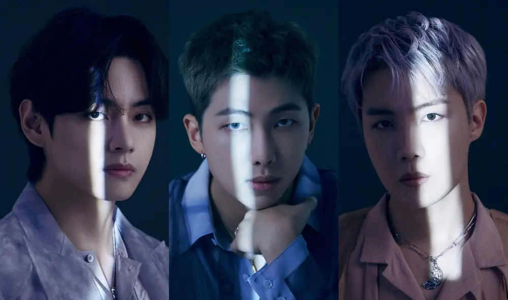 Taehyung, Namjoon y J-Hope en nuevo set del concepto "Door". Foto: composición Hybe