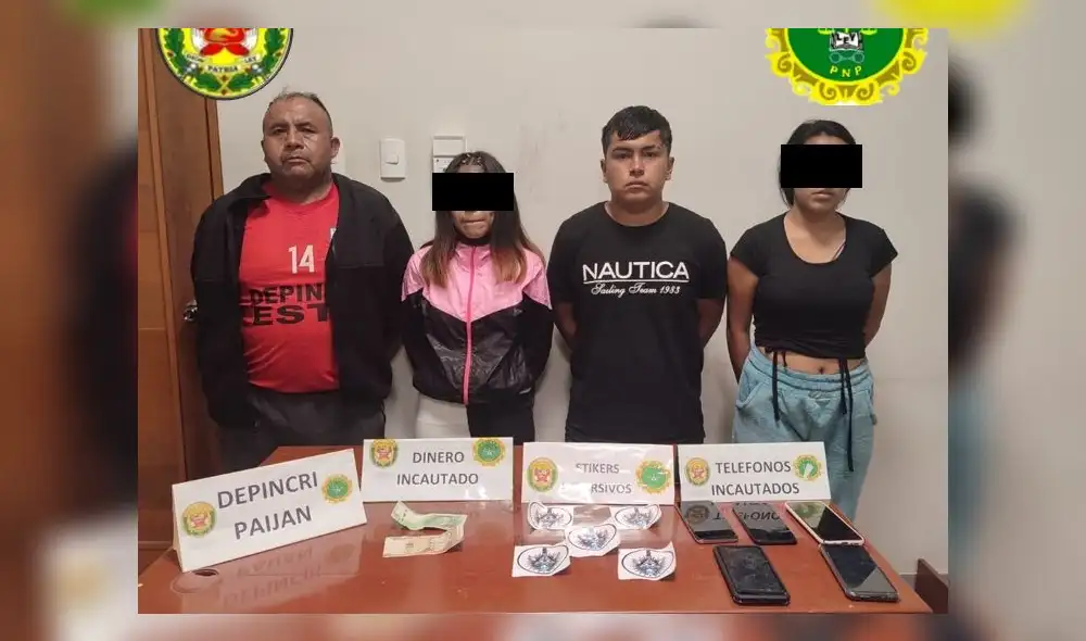 Según la Policía, la banda se denomina ‘Los Malditos de Gustavo Hualtibamba La Nueva Generación’. Foto: PNP
