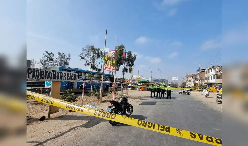 El hecho ocurrió en la av. El Triunfo a tempranas horas de la mañana. Foto: Maria Pía Ponce / URPI-LR El hecho ocurrió en la av. El Triunfo a tempranas horas de la mañana. Foto: Maria Pía Ponce / URPI-LR
