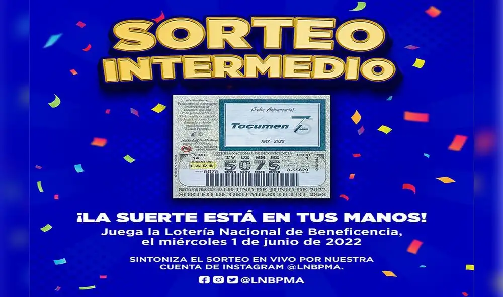 Lotería de hoy 1 de junio, Telemetro en VIVO el sorteo miercolito y Sorteo Dominical. Foto: Facebook/Lotería Nacional de Beneficencia Panamá
