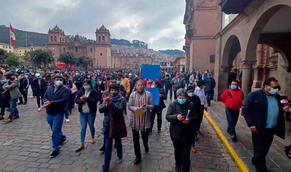 Los trabajadores negaron que estén en contra de la ciudad y alegaron que solo reclaman sus derechos. Foto: URPI/Alexander Flores