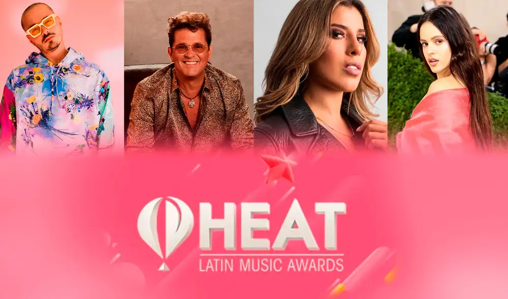 La ceremonia de los Premios Heat inicia a las 4.00 p. m. (hora peruana). Foto: composición/ Instagram/ Facebook/ AFP