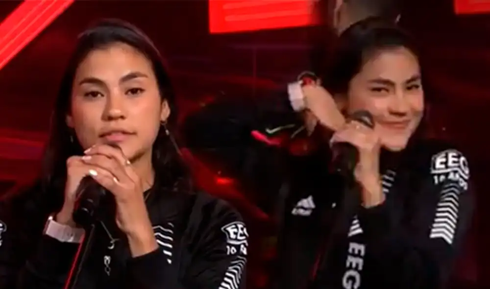 Camila Heredia renunció en vivo a su cargo de asistente de producción para ser parte del equipo de los 'combatientes' en EEF. Foto: composición LR/captura América TV