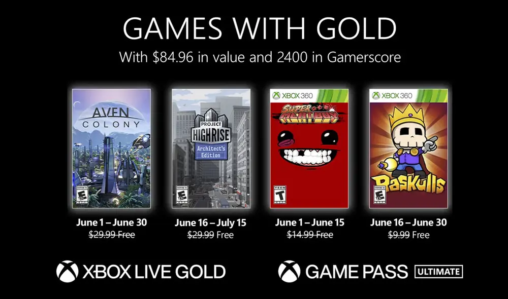 Los juegos gratuitos fueron publicados originalmente en Xbox One y Xbox 360. Foto: Xbox