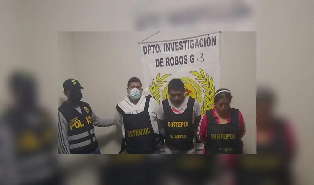 Presuntos integrantes de Los Express de Pesqueda. Foto: PNP