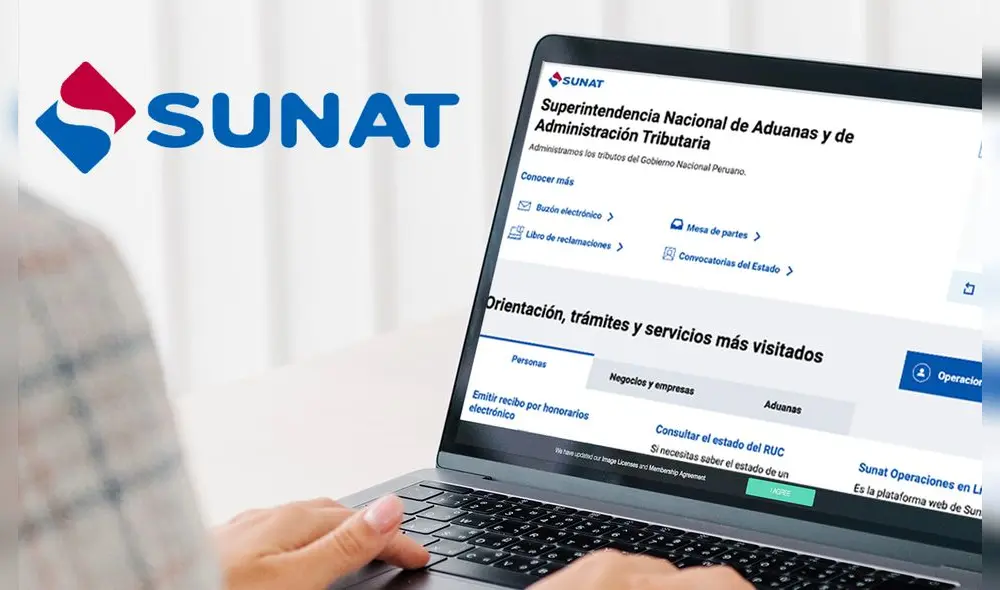 Los usuarios pueden realizar sus trámites desde el sitio web de Sunat. Foto: composición