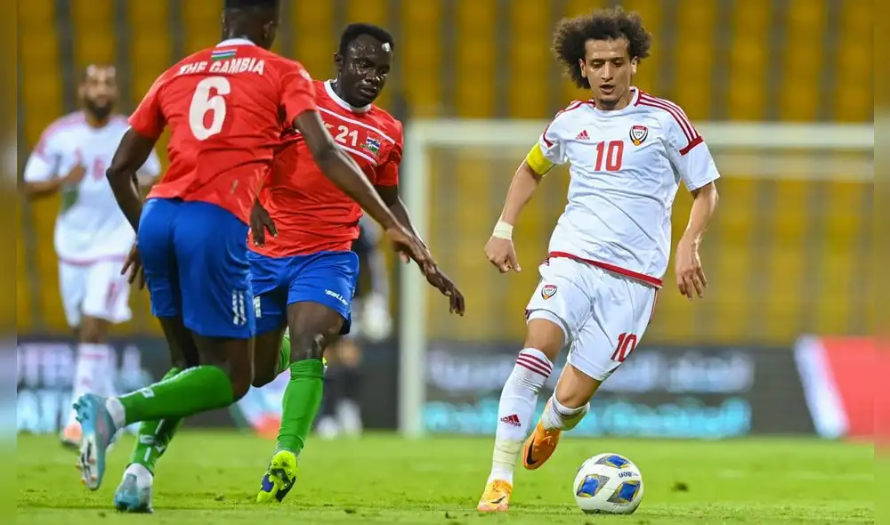 Omar Abdulrahman volvió a jugar con su selección después de 3 años. Foto: UAE Football National Team