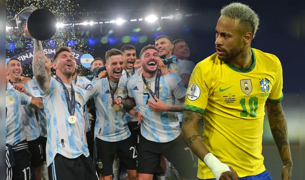 Neymar anunció que Qatar 2022 podría ser su última Copa del Mundo. Fotos: Selección argentina/AFP