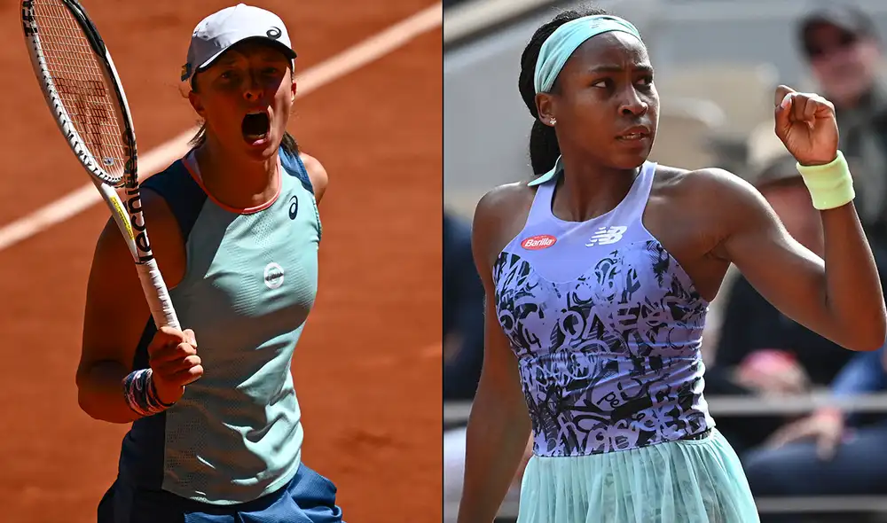 Iga Swiatek y Coco Gauff se enfrentarán en la gran final de Roland Garros 2022. Foto: composición de AFP Iga Swiatek y Coco Gauff se enfrentarán en la gran final de Roland Garros 2022. Foto: composición de AFP