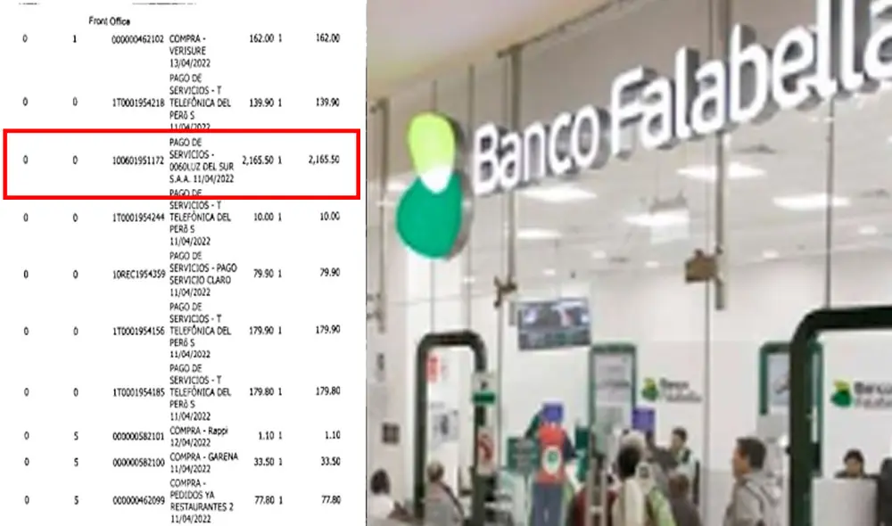 Banco Falabella se ha comunicado con la persona afectada. Foto: composición/documento enviado a víctima/difusión