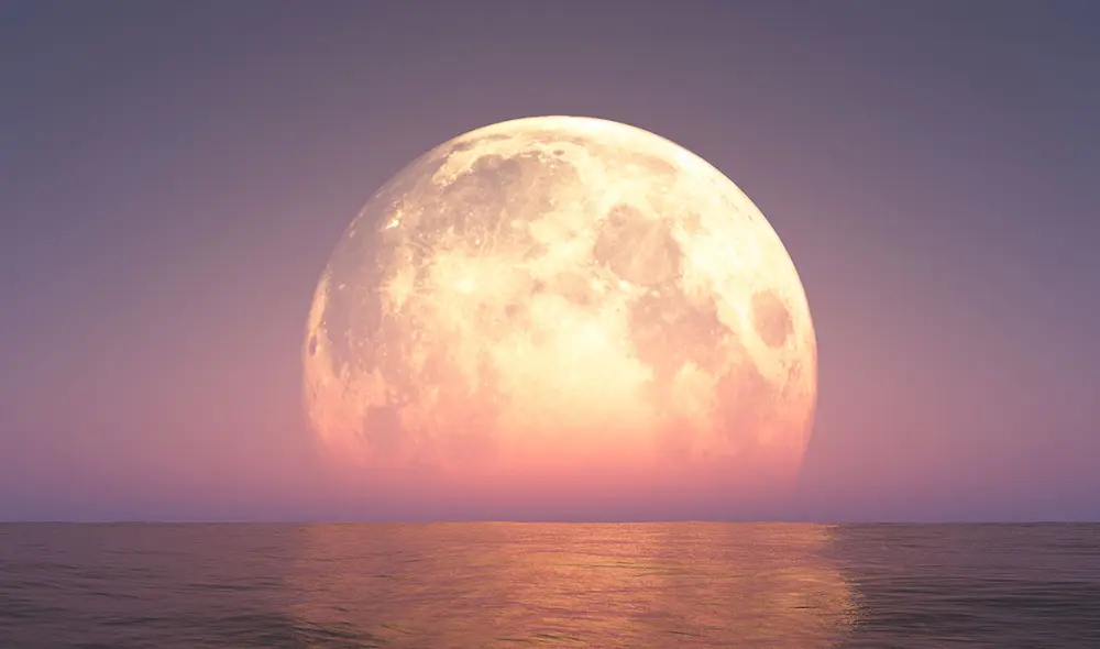 La superluna de fresa 2022 será una luna llena más grande y brillante. Foto: referencial / Adobe Stock