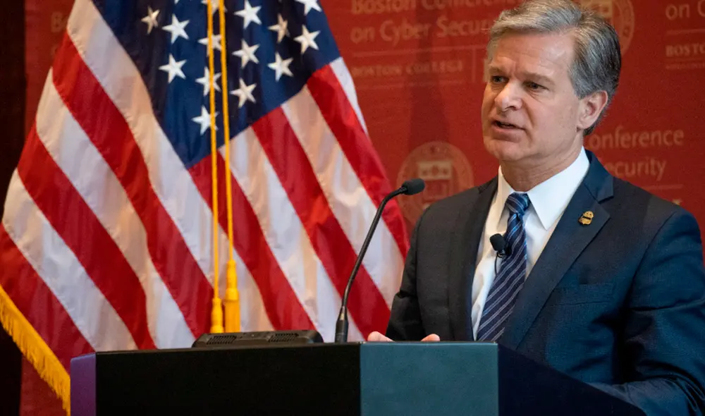 Christopher Wray, director del FBI dijo que la agencia estará en 'modo de combate' contra las amenazas de Irán, y otros países como Rusia. Foto: EFE Christopher Wray, director del FBI dijo que la agencia estará en 'modo de combate' contra las amenazas de Irán, y otros países como Rusia. Foto: EFE