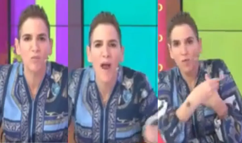 Gigi Mitre defendió a su compañero y amigo Rodrigo González luego de que la PNP intente notificarlo. Foto: Amor y fuego/captura