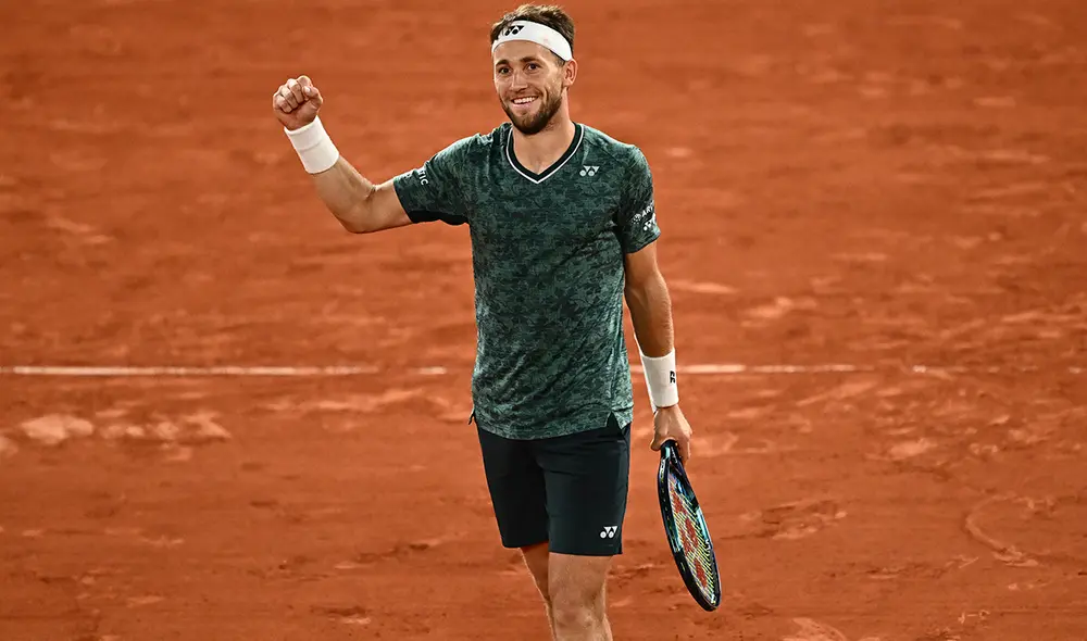 Casper Ruud derrotó a Marin Cilic en semifinales de Roland Garros 2022. Foto: AFP