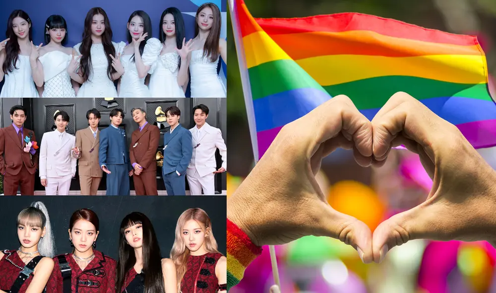 El Mes del Orgullo LGTBIQ+ también se celebra en el k-pop. Foto: composición La República / HYBE / YG