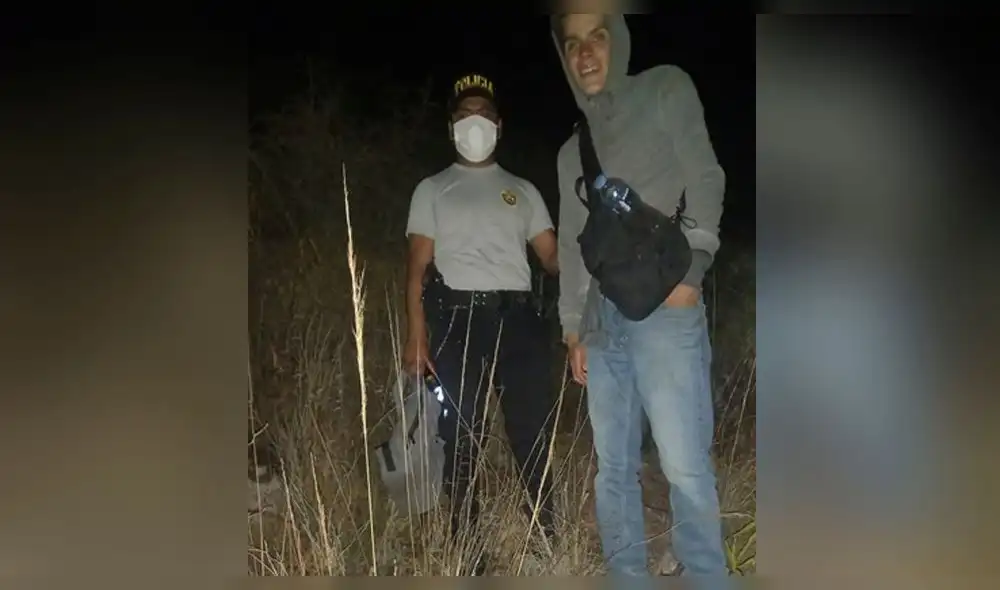 Cusco. Matthem Frederick solicitó ayuda a la Policía a través de su celular. Foto: PNP Cusco. Matthem Frederick solicitó ayuda a la Policía a través de su celular. Foto: PNP