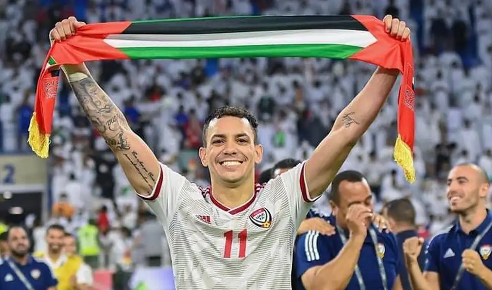 Caio Canedo nació en Brasil, pero defiende la camiseta de la selección de Emiratos Árabes Unidos. Foto: Facebook Caio Canedo