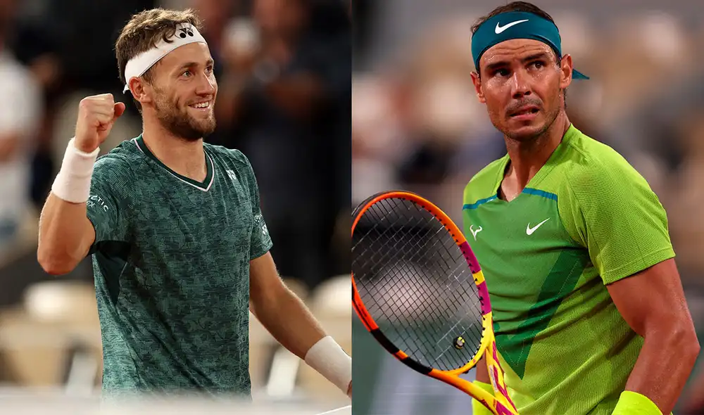 Casper Ruud ha entrenado en la Academia que tiene Rafael Nadal en Mallorca, España. Foto: composición de AFP