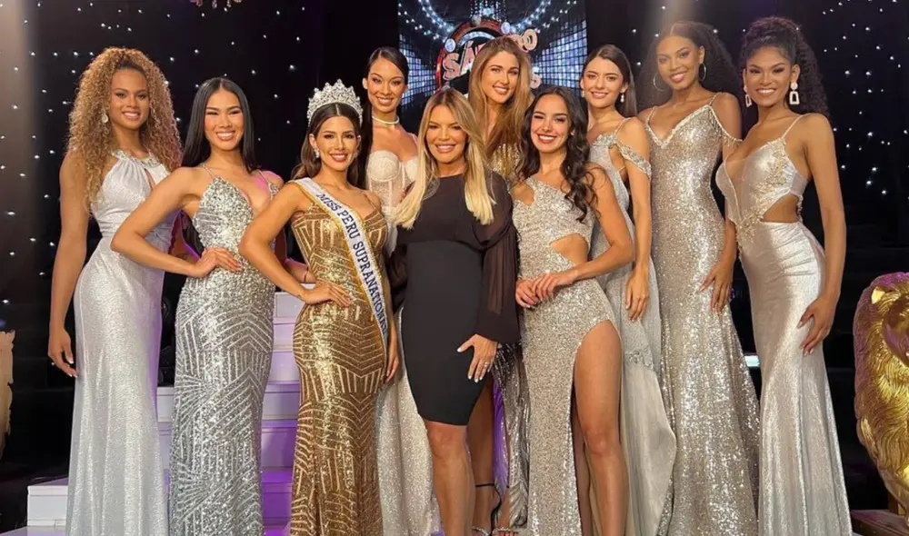 Jessica Newton felicitó el trabajo de Peter Fajardo en la final de Reina Hispanoámerica Perú 2022. Foto: Miss Perú/Instagram
