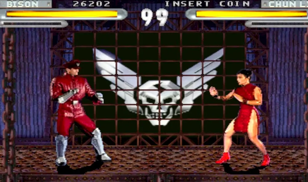 M. Bison vs. Chun-Li en Street Fighter: The Movie Game. Foto: captura de YouTube