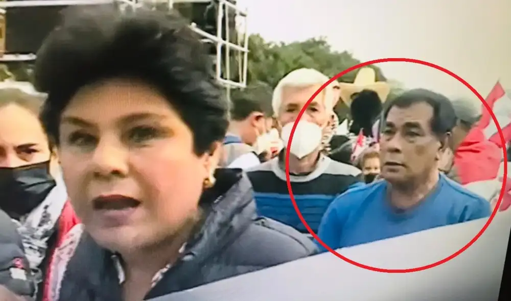 Integrantes del grupo violentista La Resistencia también se encuentran en la manifestación que se realiza contra el presidente Pedro Castillo. Foto: Captura Canal N