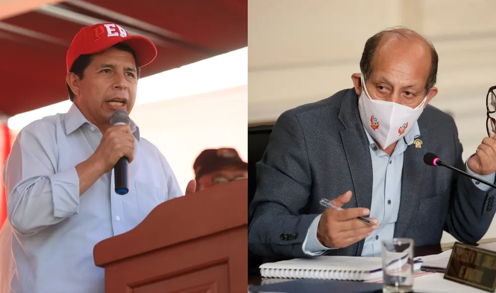 Héctor Valer llegó hasta Palacio de Gobierno para hablar con el presidente Pedro Castillo. Foto: composición Presidencia Héctor Valer llegó hasta Palacio de Gobierno para hablar con el presidente Pedro Castillo. Foto: composición Presidencia