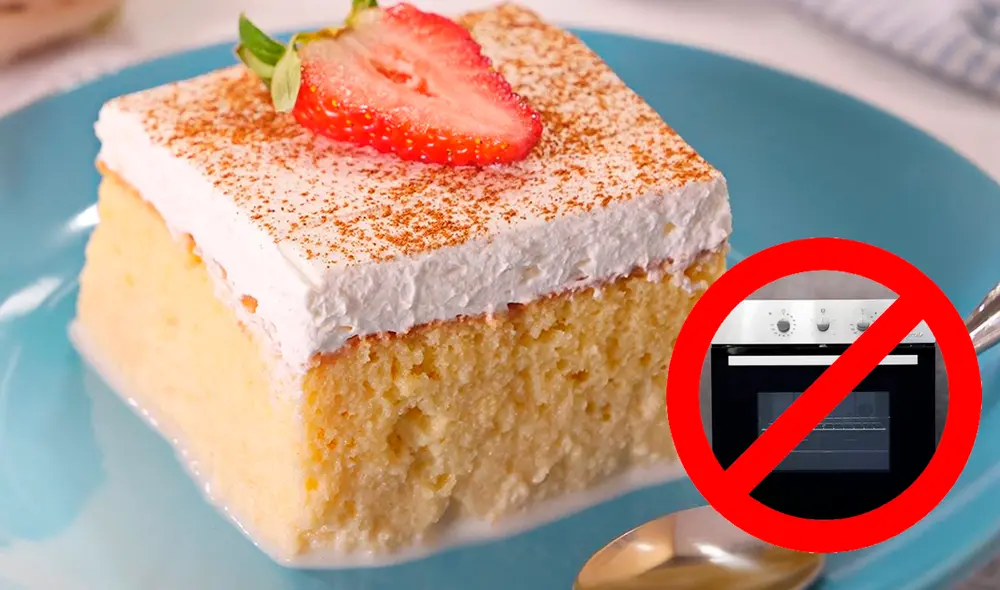Descubre los pasos para realizar un delicioso tres leche sin usar el horno. Foto: composición.