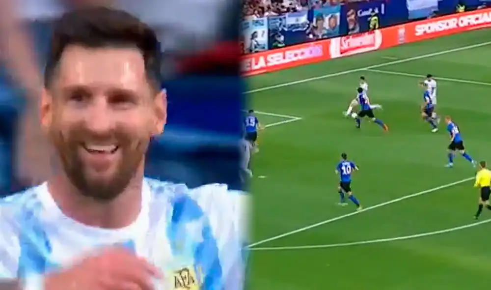 La 'Pulga' anotó un doblete ante Estonia. Foto: TyC Sports