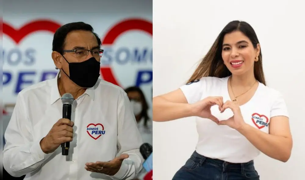 Zully Pinchi y Martín Vizcarra durante sus respectivas candidaturas en 2021. Foto: Composición/La República
