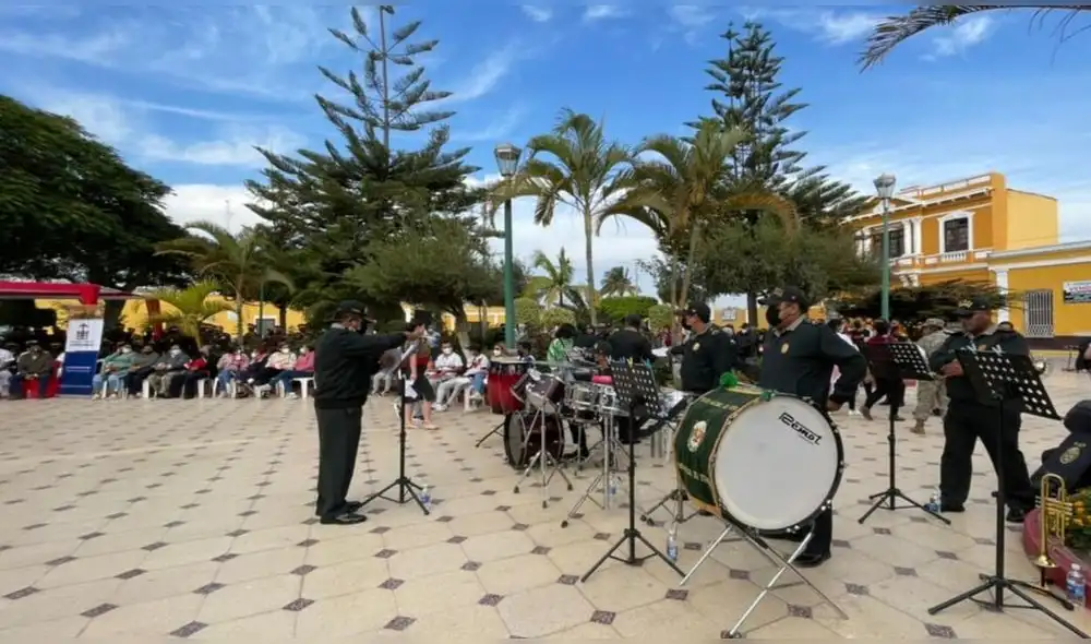 Banda musical de la Policía Nacional del Perú (PNP). Crédito: Rosa Quincho - URPI/LR-Norte
