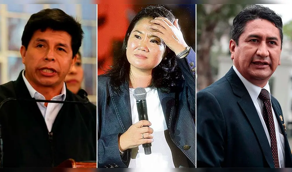 Pedro Castillo, Keiko Fujimori y Vladimir Cerrón son considerados como los personajes políticos que más daño le hacen al Perú, según CPI. Foto: composición LR/archivo LR Pedro Castillo, Keiko Fujimori y Vladimir Cerrón son considerados como los personajes políticos que más daño le hacen al Perú, según CPI. Foto: composición LR/archivo LR