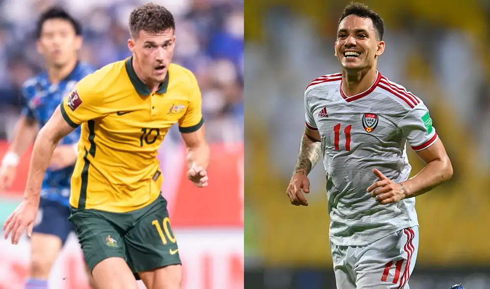 Australia y Emiratos Árabes terminaron terceros en sus respectivos grupos de la eliminatoria asiática. Foto: composición AFP/Instagram