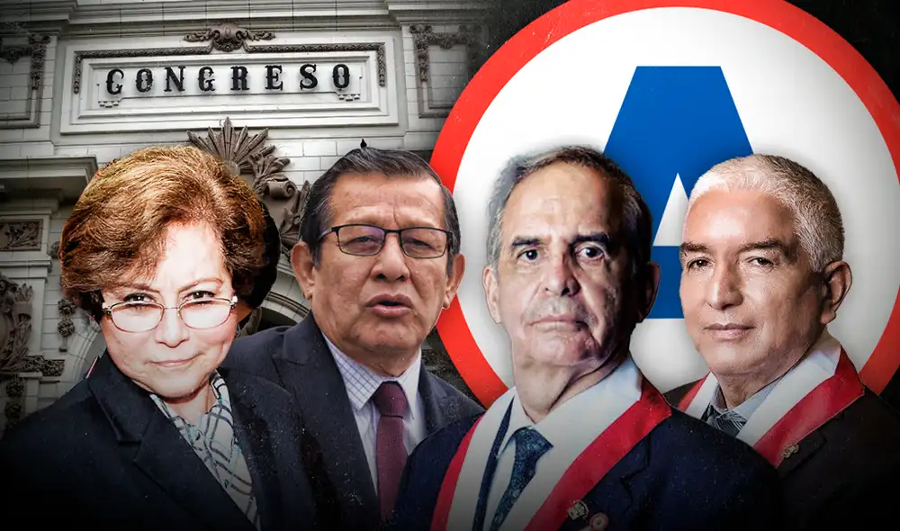 Dos militantes y dos invitados integran la lista de posibles candidatos de APP para ocupar la presidenta del Parlamento. Foto: diseño de Gerson Cardoso / GLR
