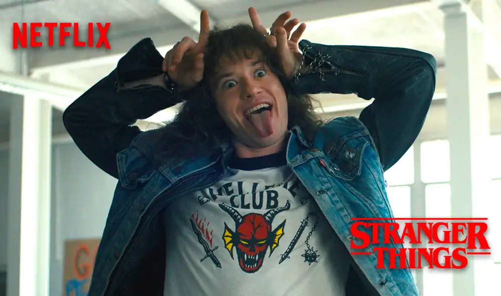 Eddie, el nuevo personaje en "Stranger things 4", se unió a Steve, Nancy y más en contra de Vecna. Foto: composición/ Netflix