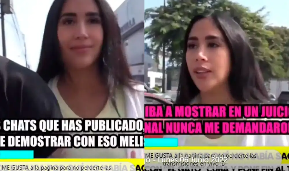 Melissa Paredes le pone al fin al tema de los chats con Rodrigo Cuba. Foto: captura/Willax Melissa Paredes le pone al fin al tema de los chats con Rodrigo Cuba. Foto: captura/Willax