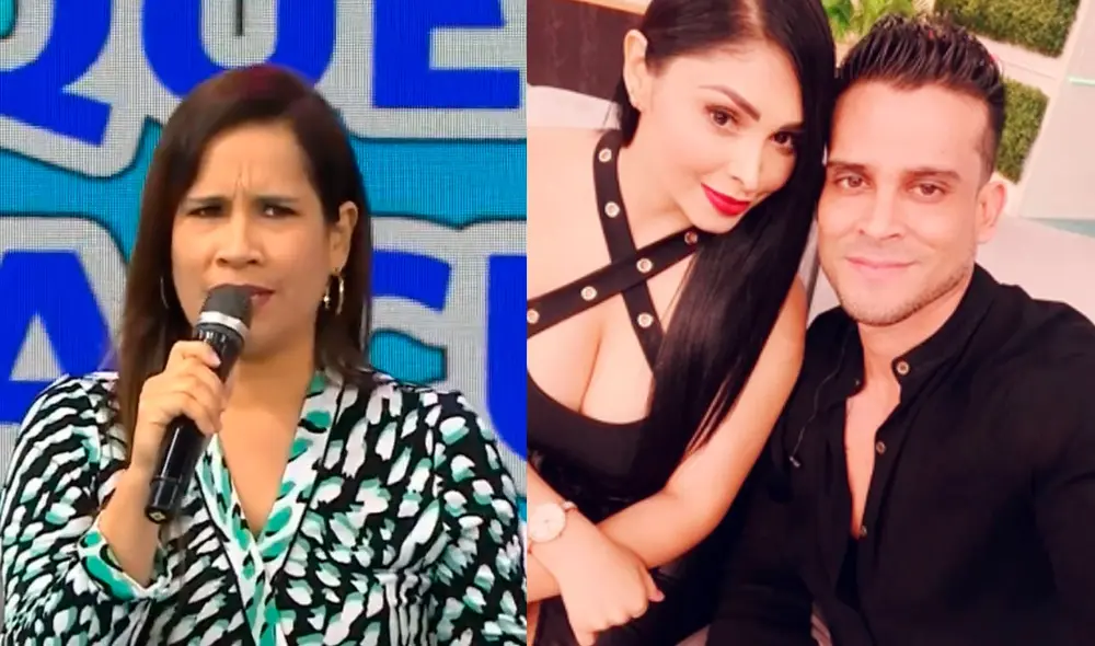 A Christian Domínguez no le gustó que se comente sobre los baños que le da Pamela Franco. Foto: composición/ captura de América TV/ Pamela Franco/Instagram A Christian Domínguez no le gustó que se comente sobre los baños que le da Pamela Franco. Foto: composición/ captura de América TV/ Pamela Franco/Instagram