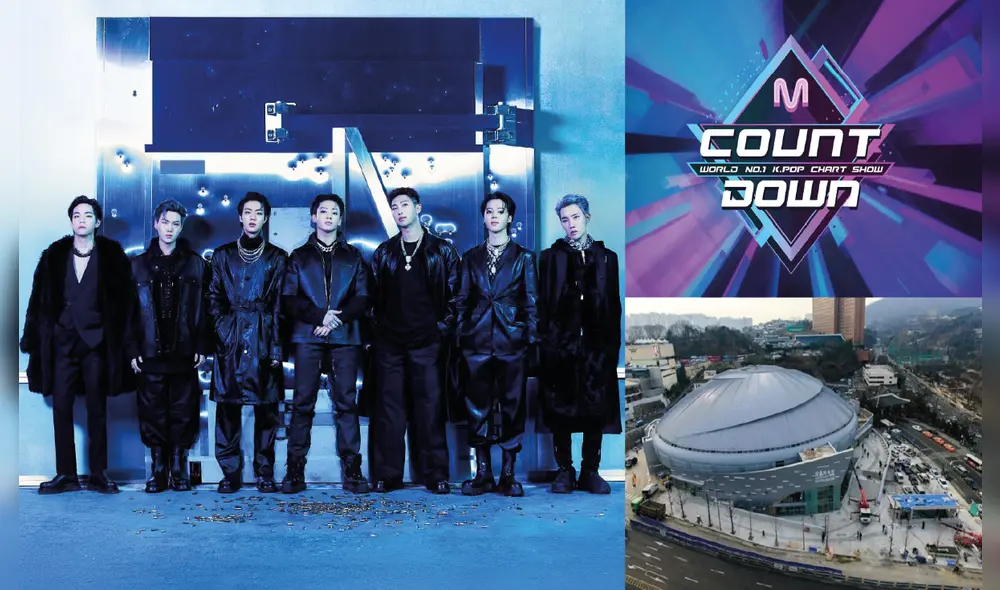 BTS hará una pregrabación para el programa musical M Countdown en el estadio Jangchung Arena . Foto: Composición/ Big Hit Entertainment/Mnet/ captura Twitter