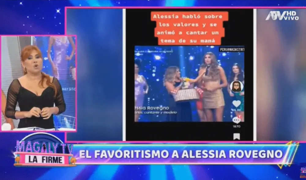 Magaly Medina critica a Alessia Rovegno. Foto: YouTube Magaly Medina critica a Alessia Rovegno. Foto: YouTube