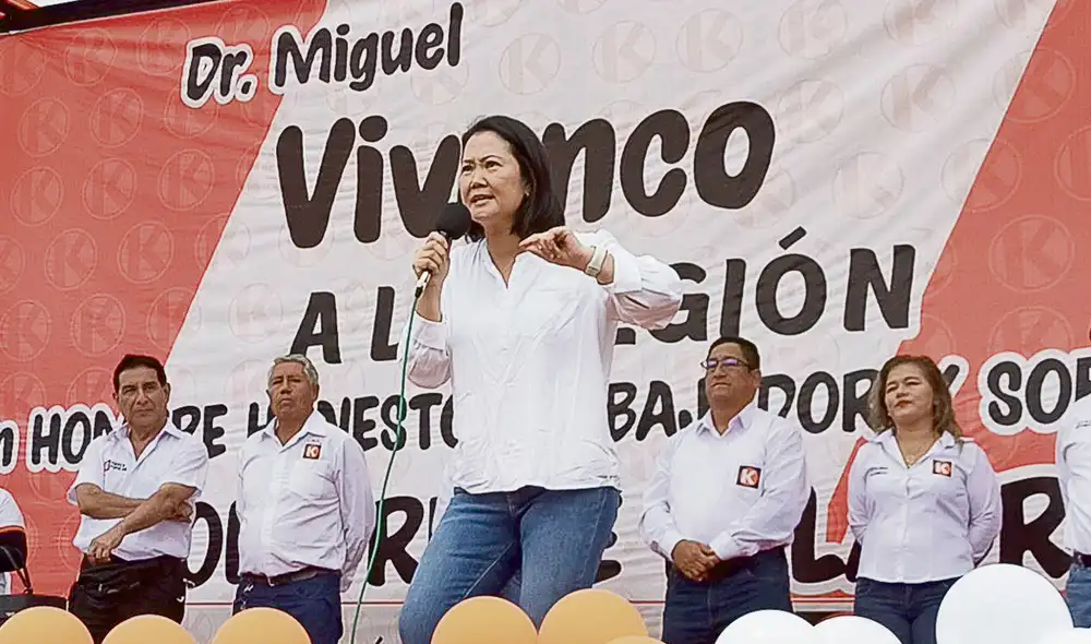Mitin. Lideresa de Fuerza Popular retomó viajes para apoyar a candidatos fujimoristas a las elecciones regionales y municipales. Esta vez estuvo en Trujillo, y antes pasó por Iquitos. Foto: Yolanda Goicochea/URPI