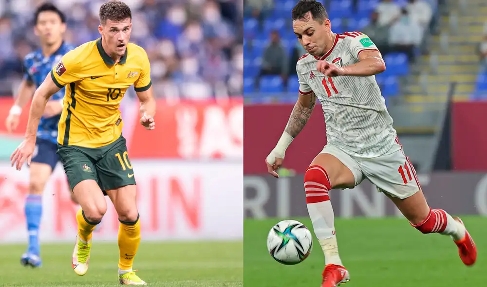 El partido Australia vs. Emiratos Árabes Unidos se juega este martes 7 de junio. Foto: composición / AFP