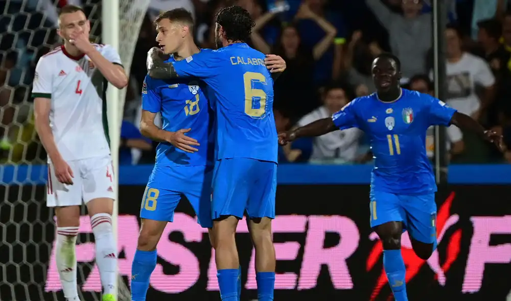 Italia se fue al descanso con el 2-0 a su favor. Foto: AFP Italia se fue al descanso con el 2-0 a su favor. Foto: AFP