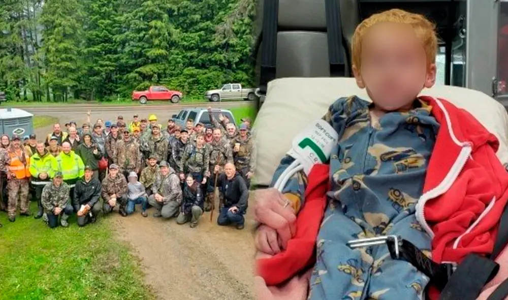 Ryker Webb de 4 años se perdió el pasado viernes mientras jugaba con su perro. Logró sobrevivir por si mismo en el bosque de Montana, Estados Unidos. Foto: Oficina del sheriff de Lincoln