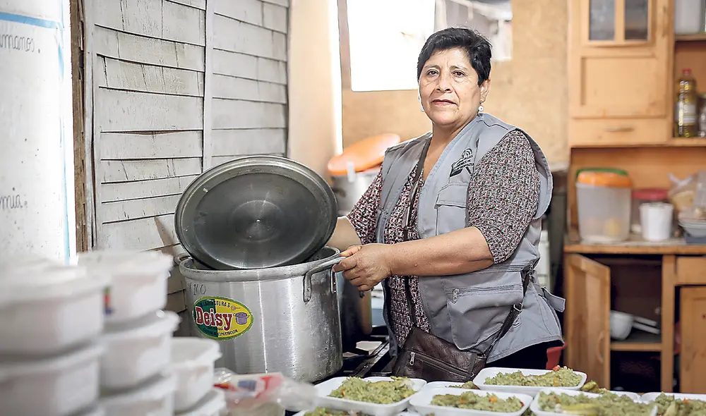 Luchadora. Las ollas comunes siguen esperando apoyo mientras la crisis alimentaria se agudiza, dice Fortunata Palomino. Foto: difusión