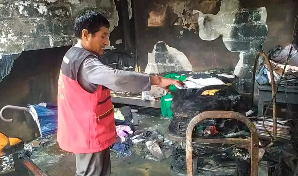 El fuego se habría originado a las 2.00 a. m. del último martes. Foto: Municipalidad de San Gabán El fuego se habría originado a las 2.00 a. m. del último martes. Foto: Municipalidad de San Gabán