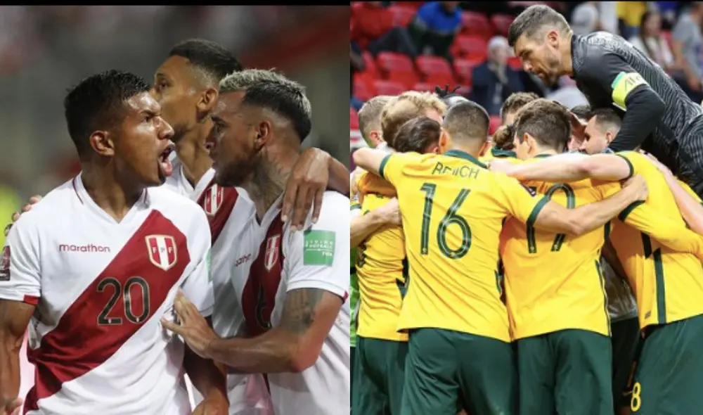 Mundialistas. Ambos seleccionados asistieron a Rusia 2018, en el cual les tocó coincidir en el mismo grupo. Perú ganó aquella mañana en el estadio olímpico de Sochi. Foto: composición/FPF/Socceroos
